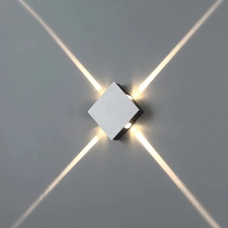 Modern square and round LED aluminium wall light with iron lampshade in Chinese style for living room