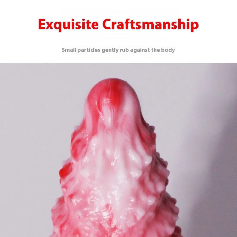 Pink platinum silicone women's masturbation device with shaped penis design - Berserker S and M sizes