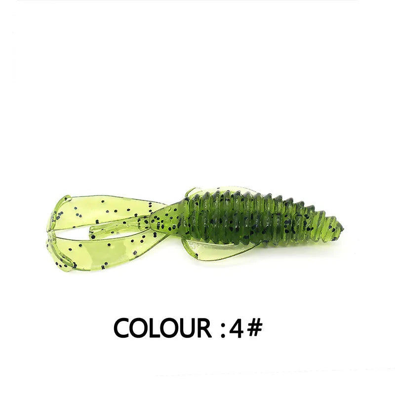 PVC soft plastic fishing lure in a selection of colours, shown in 8cm and 12cm sizes.
