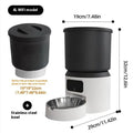 4 litre smart pet feeder with wifi remote control and optional rotating camera