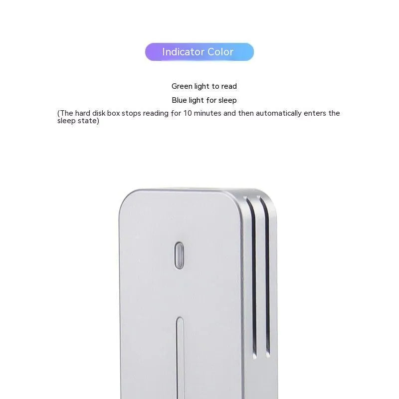 Aluminium alloy 10Gbps SSD enclosure with dual protocol support measuring 52mm x 28mm x 10mm