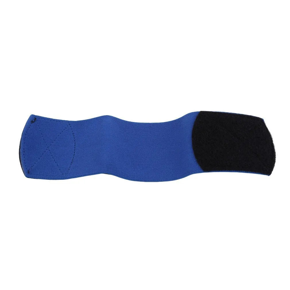 Red rubber football shin guard belt for sports equipment fastening with 25cm length