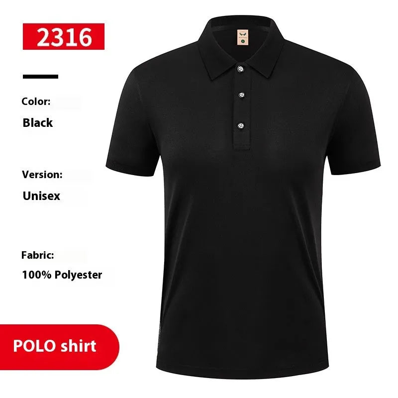 Ice silk polo shirt with advertising logo pattern in multiple colour options