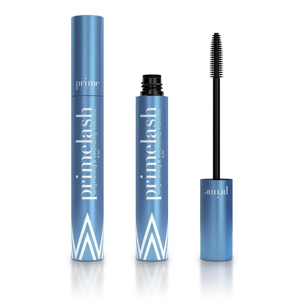 Black dual-function eyelash brush and comb beauty tool with compact design