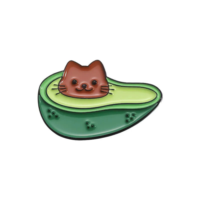 Colourful cartoon fruit and letter design metal brooch on zinc alloy pin