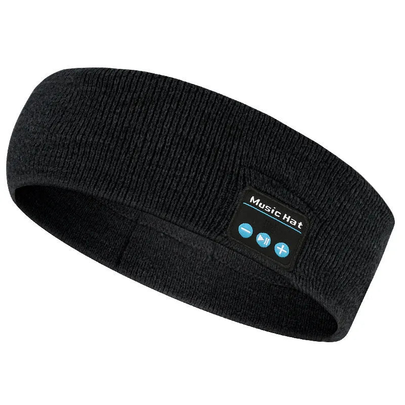 Bluetooth 5.4 sports scarf eye mask headband with integrated headphones in black, grey, or white colour options