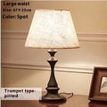 Retro alloy bedside lamp with American styling and brown/twist button controls in large and small waist designs