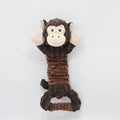 Large squeaky plush hippo or monkey dog toy for tug of war and interactive indoor play
