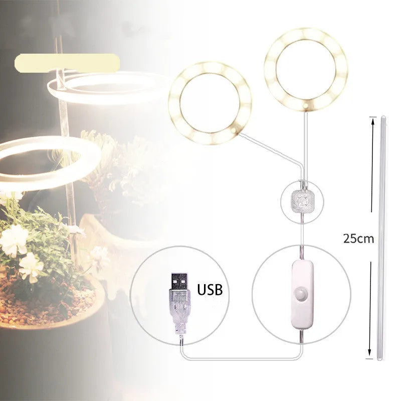USB LED full spectrum grow light with transparent PC aluminium housing and acrylic stick