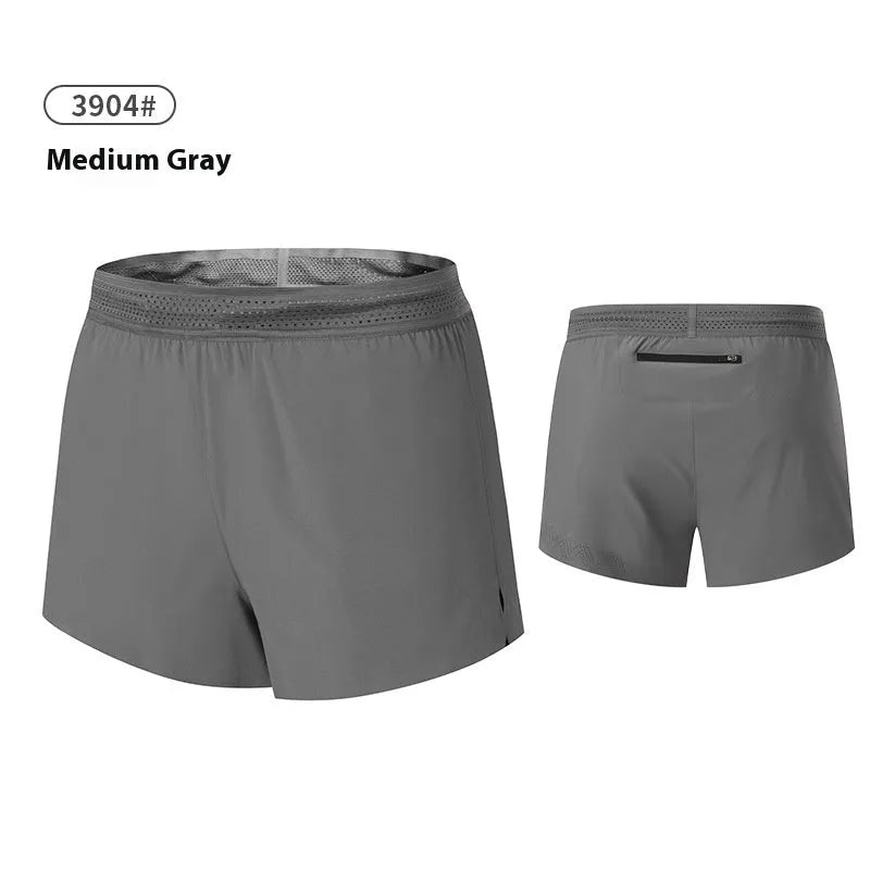 Men's low-waist polyester basketball shorts in a solid colour on a size chart background.