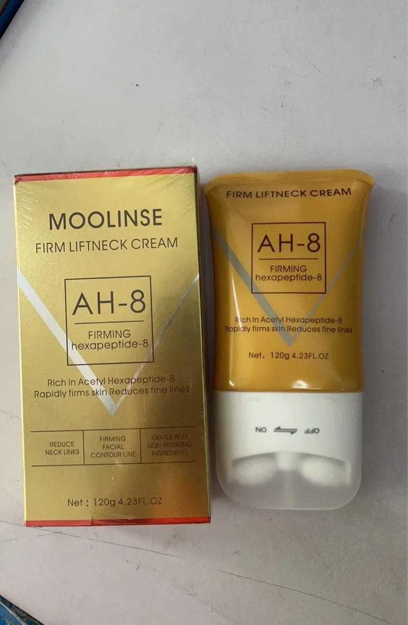 Neck moisturising cream with roller applicator for dry skin treatment