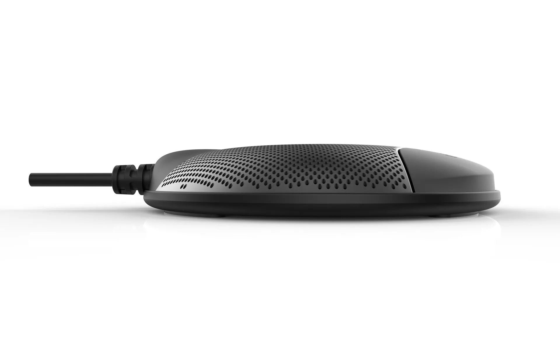 Black A7 USB condenser microphone for conference calls and gaming with 9cm compact design