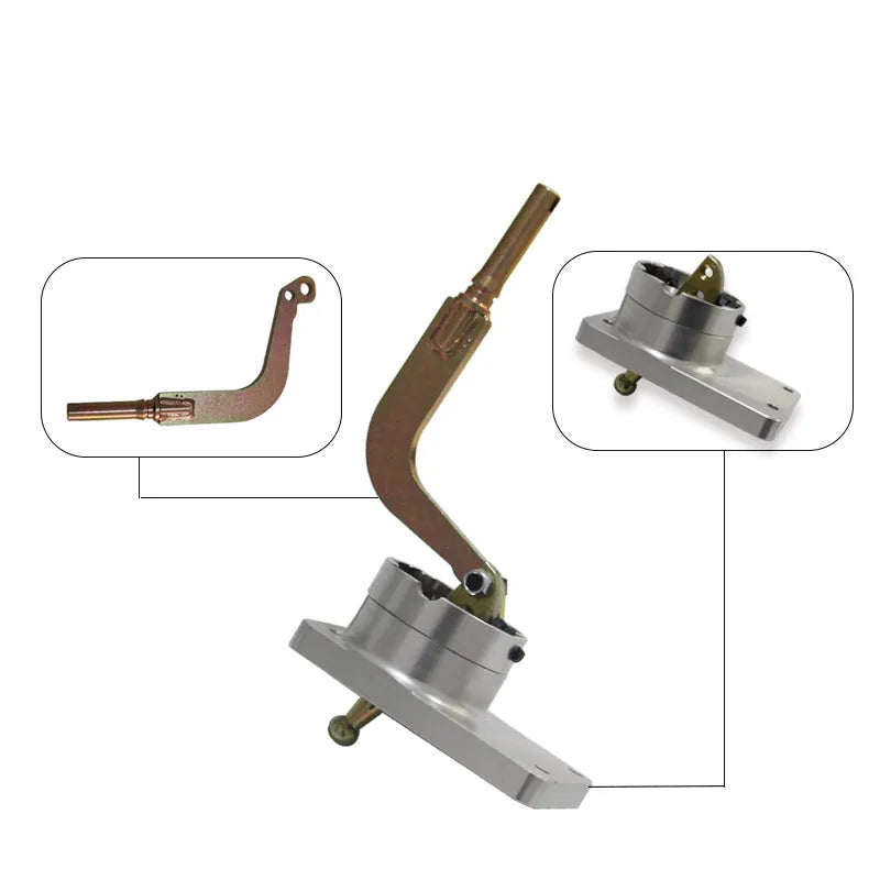 Silver aluminium alloy gear shift short lever for Horton vehicles car accessory