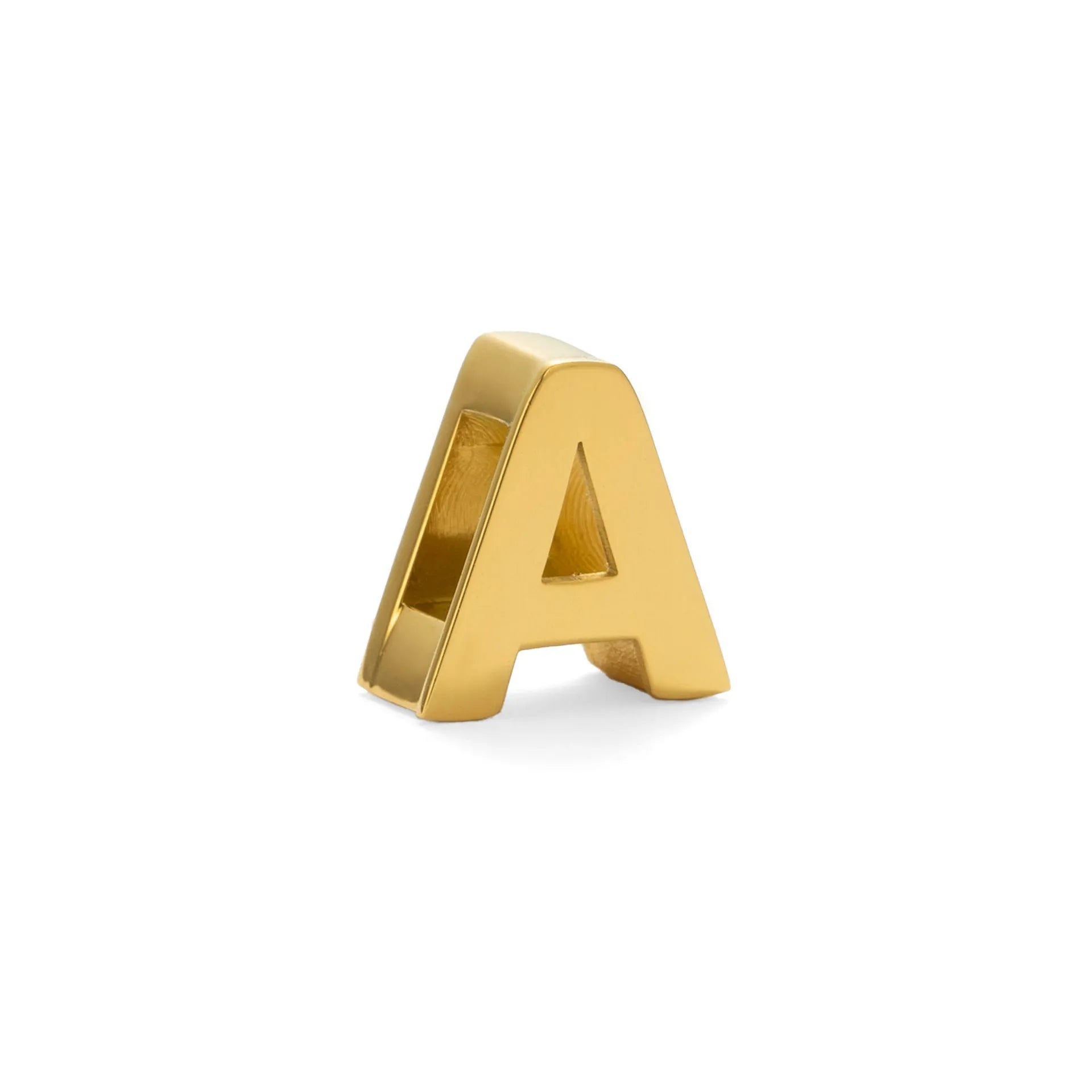 Titanium steel personalised necklace with a charm showing the letter A on a 40.5cm chain.