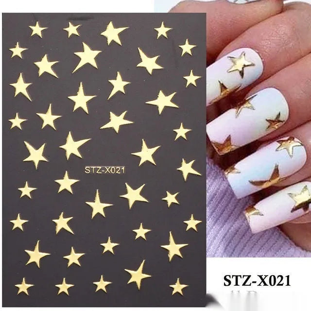 Black and silver stripe nail art stickers for French manicure designs in plastic material