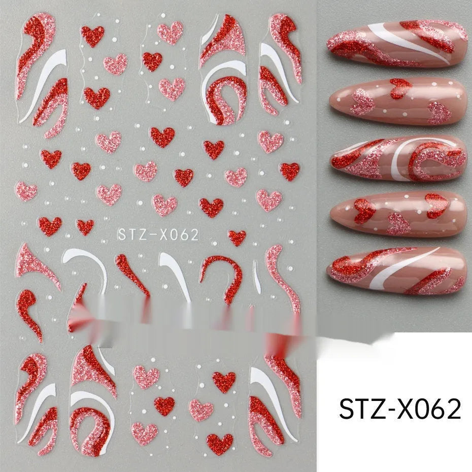 Black and silver stripe nail art stickers for French manicure designs in plastic material