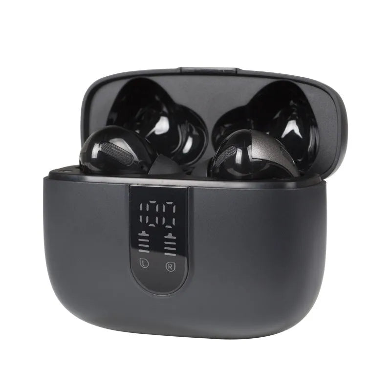 Jerry X08 wireless in-ear headset with digital display and USB charging case