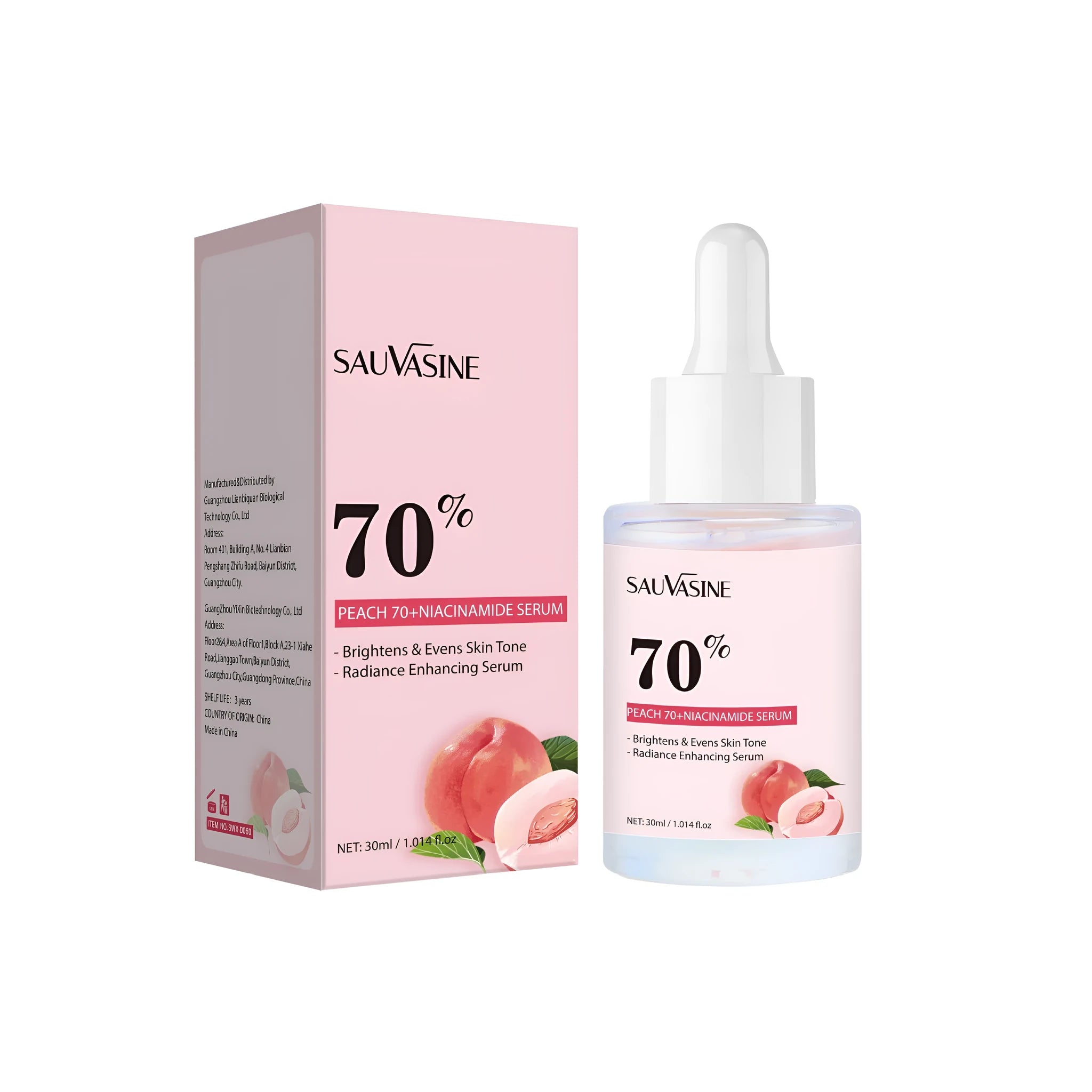 30ml bottle of nicotinamide skincare solution for hydration and moisturising.