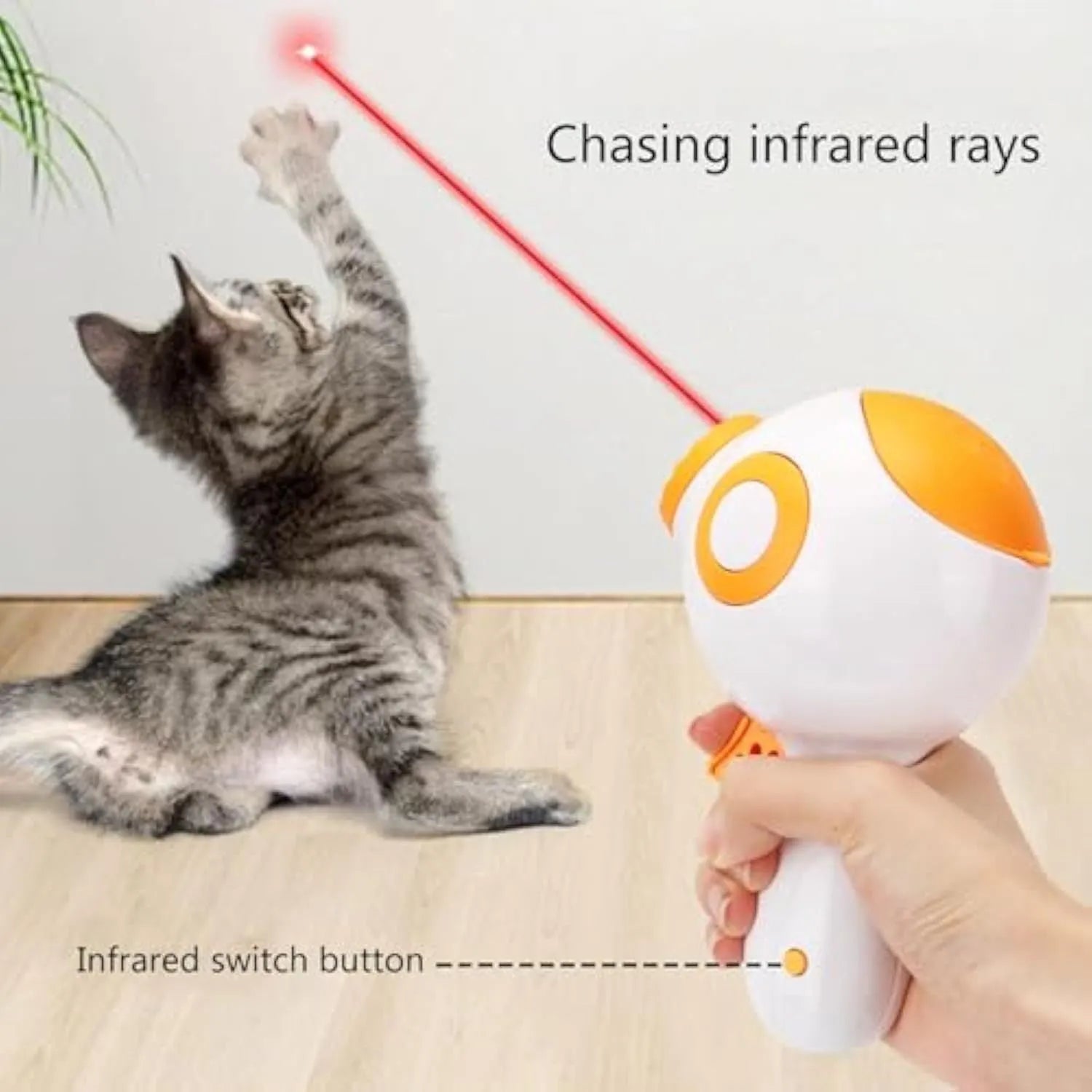 Green, orange or pink dog treat launcher toy measuring 15.5 x 9 x 8.5 cm for interactive play