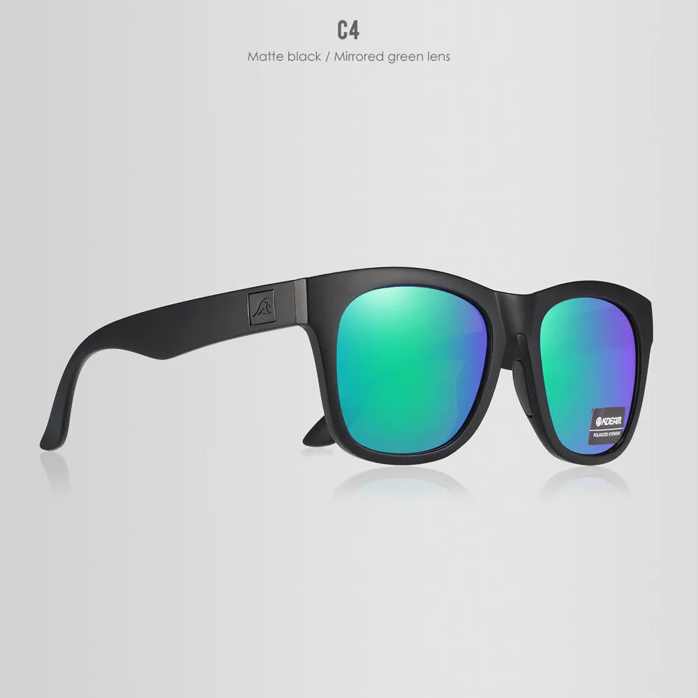 Polarised sunglasses with TAC lens and PC frame for outdoor UV protection