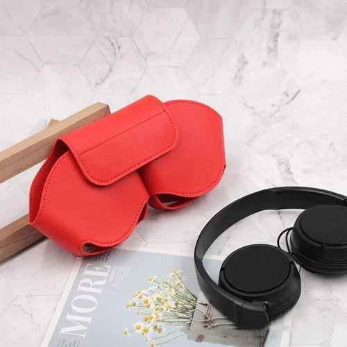 AirPods Max protective case in PU leather, colours: black, blue, green, red, white