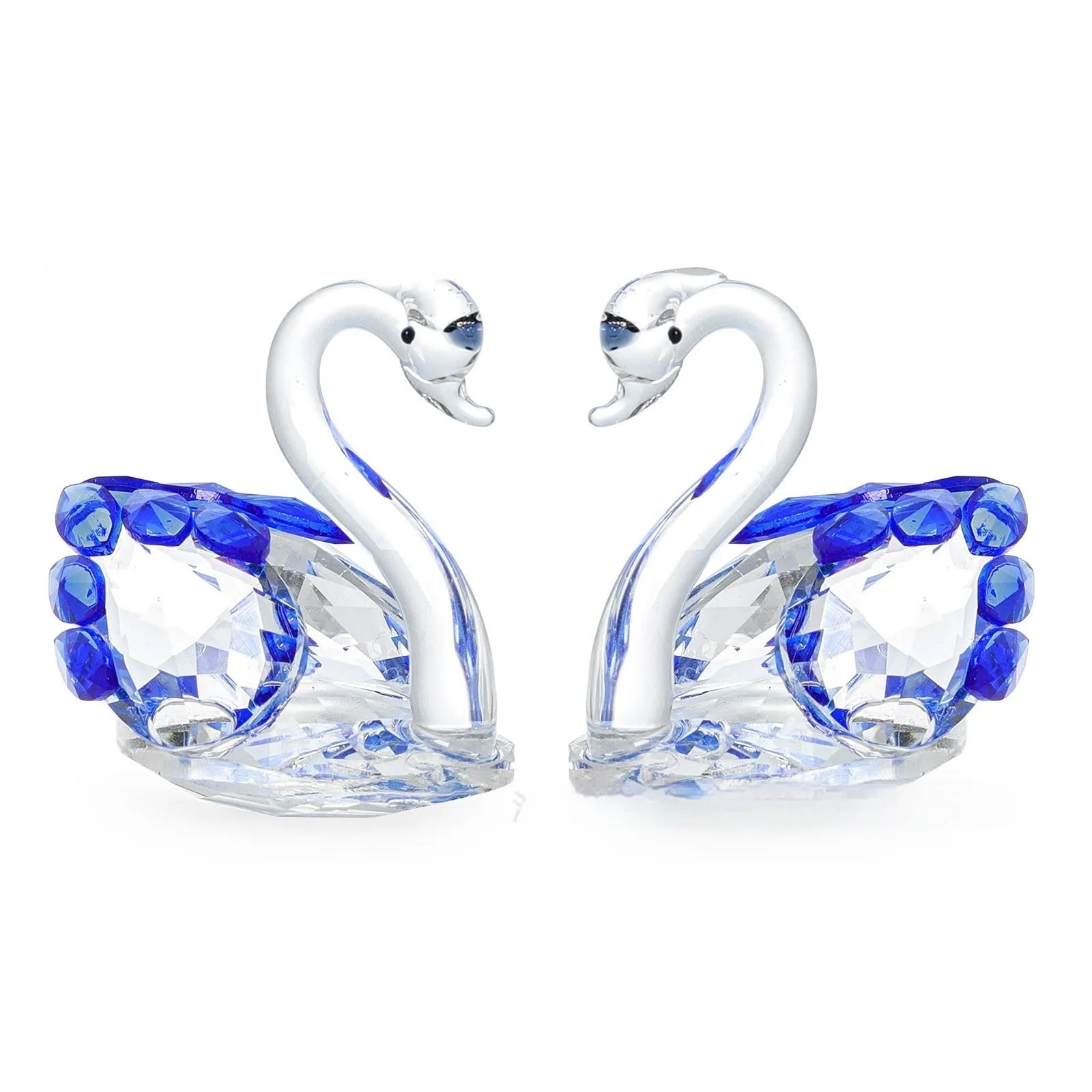 Crystal swan desktop ornament in modern simplicity style with colour options