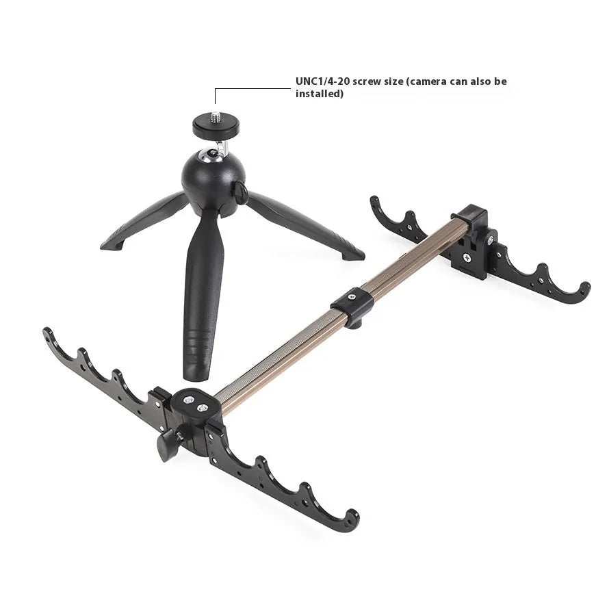 Aluminium ice fishing triangle rod holder bracket supporting small fishing rod