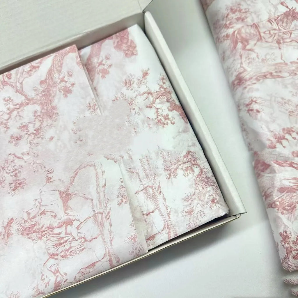 French Mg tissue paper 50x70cm sheets in pink purple and green purple retro patterns