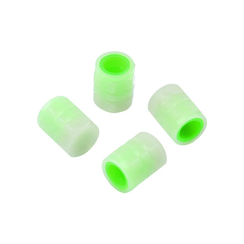 Luminous rubber car valve caps with glow-in-dark feature for tyre identification