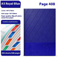 Office thick notepad with striped PU leather cover showing bean green colour option