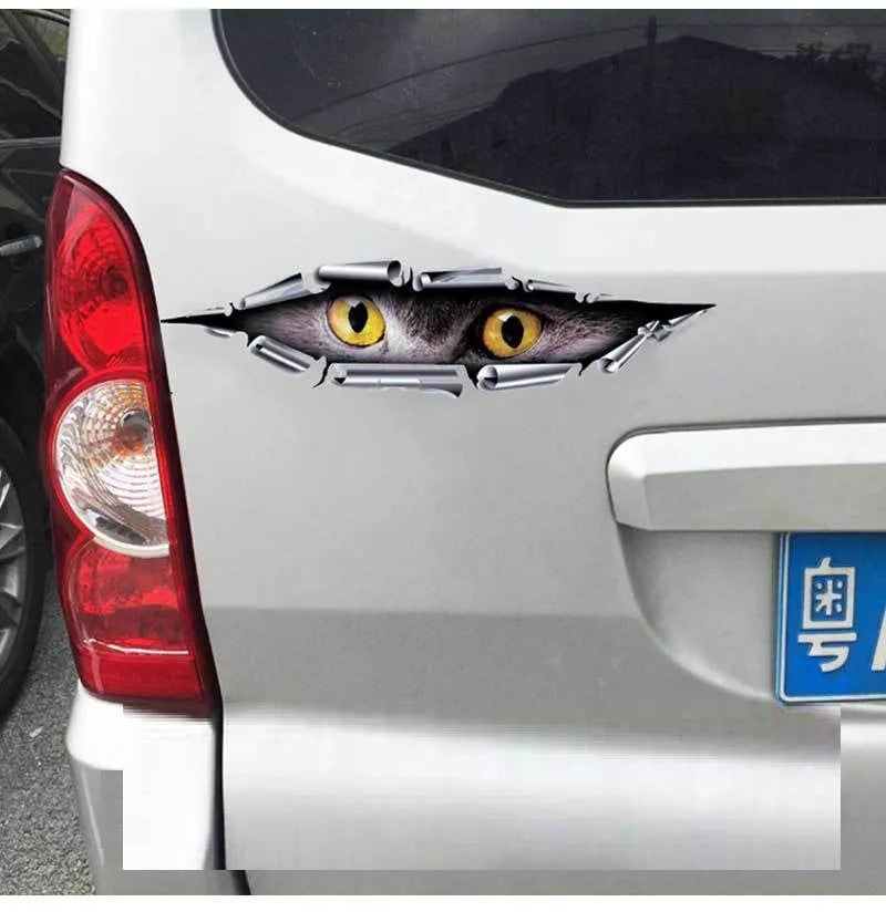 Tiger Eye Eagle Eye 3D car bumper sticker vinyl decal 10x35cm
