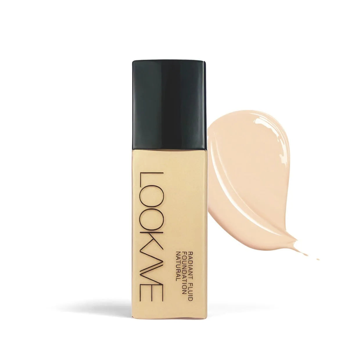 LOOKAVE matte liquid foundation bottle with 21ml content in Ivory White shade