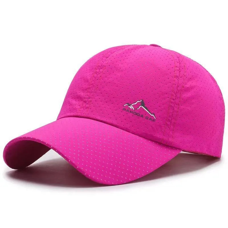 Korean-style dome crown baseball cap in polyester with adjustable strap for summer sun protection