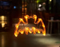Halloween window hanging LED lights with seven designs including spider, pumpkin, ghost, and bat motifs