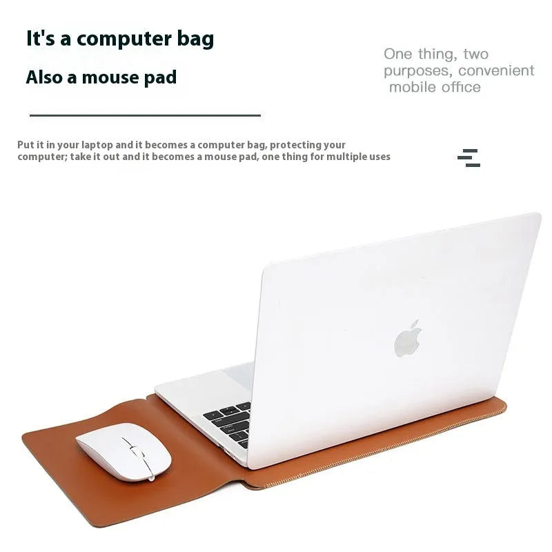 Four-piece set of imitation leather protective covers for MacBook lock edge in four colour options.