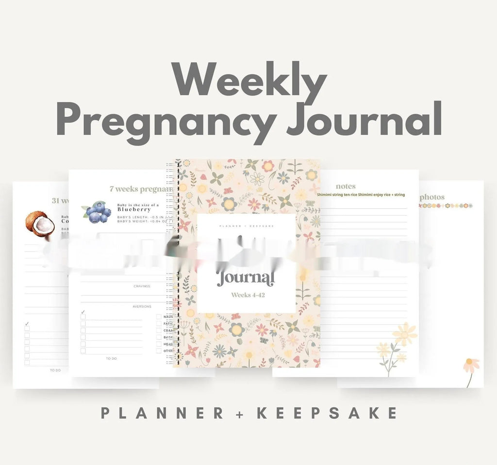 A5 pregnancy weekly diary notebook with pregnancy tracking pages
