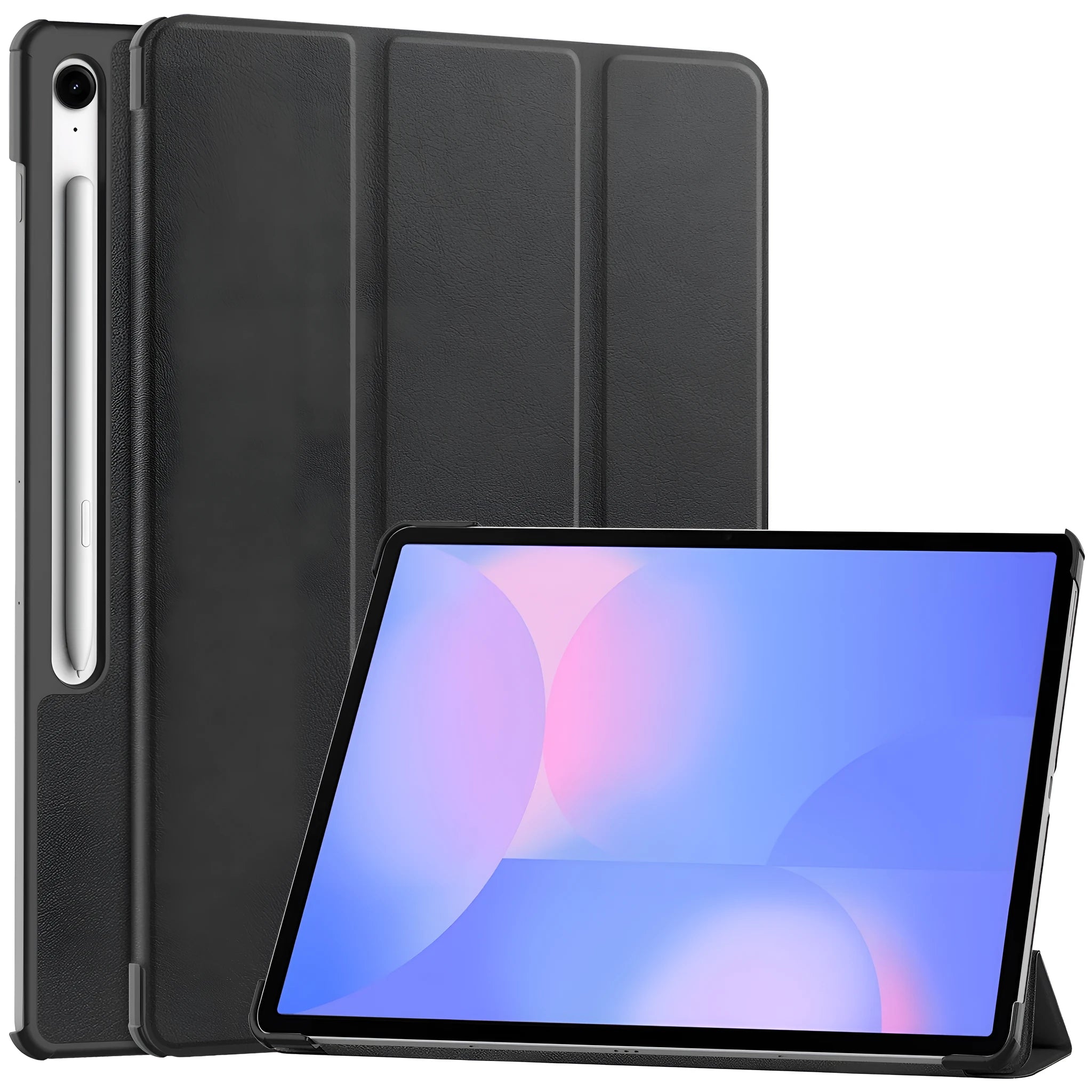 Samsung Galaxy Tab S10 FE Plus 13.1-inch leather tri-fold protective case in various colour options.