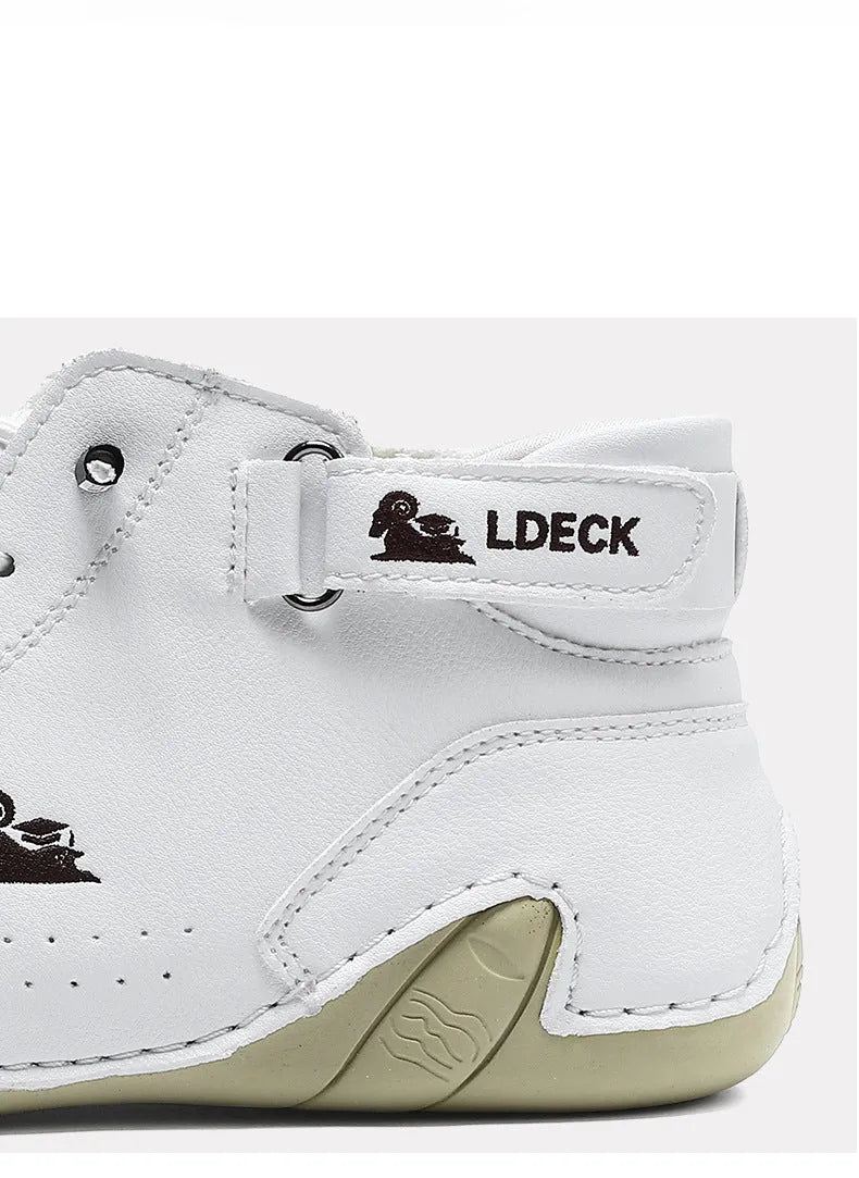 Men's Octopus high top shoes in khaki, grey, or black with rubber sole and microfiber upper