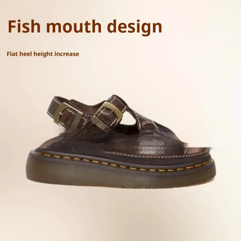 Men's black embroidered beach sandals with flower pattern showing flat heel and PU upper material