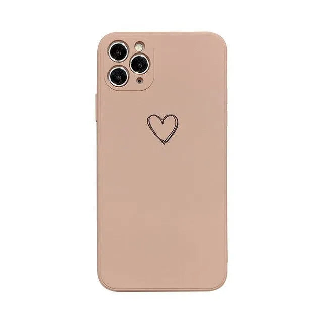 Solid colour TPU silicone phone case for Apple iPhone on a table