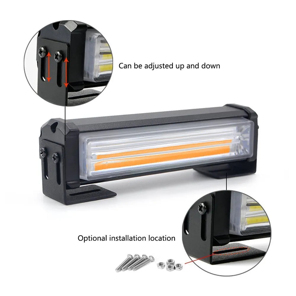 Yellow aluminium alloy strobe warning light for trailers with 160mm diameter housing