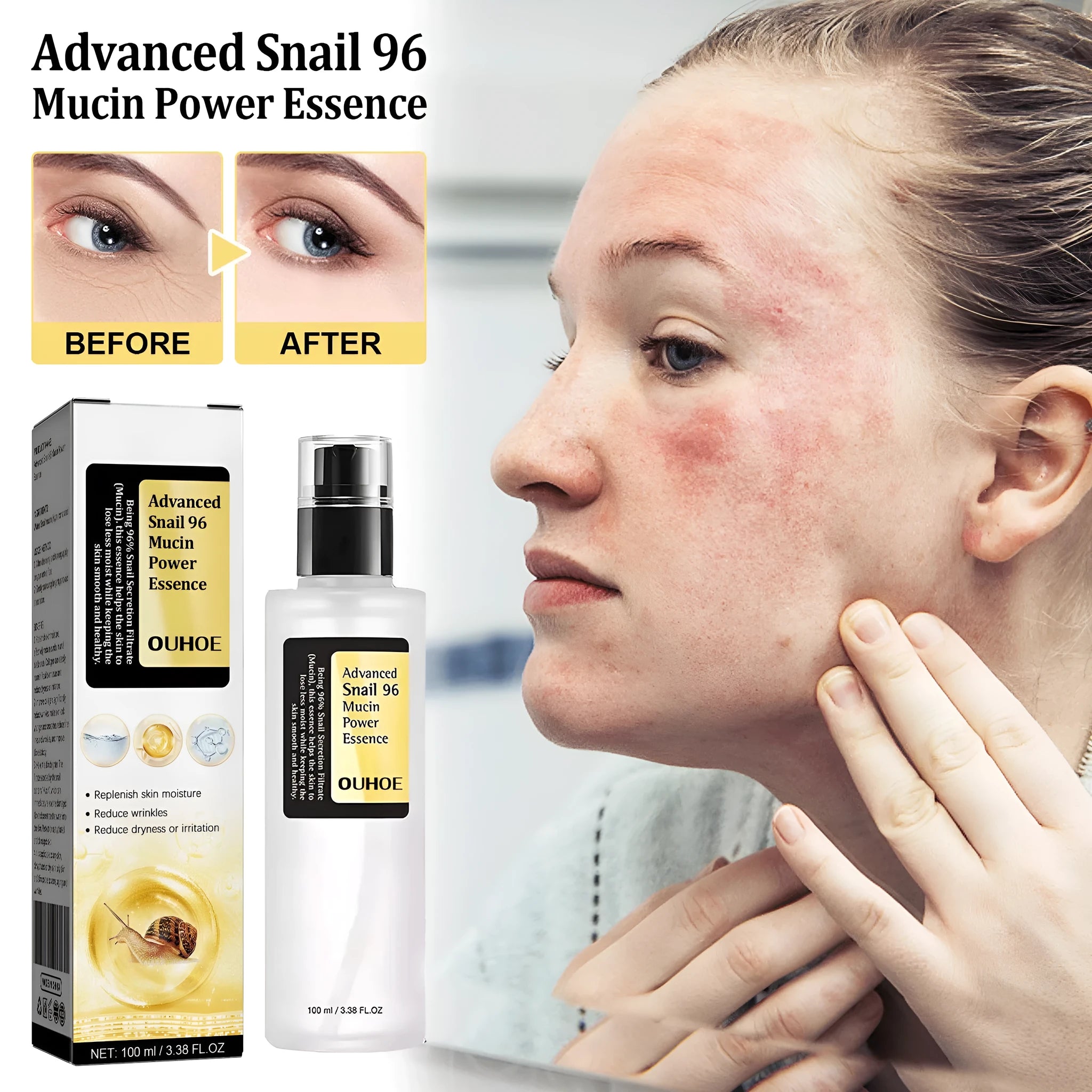 100ml Snail Serum Collagen Facial Serum Original bottle for hydrating and firming skin