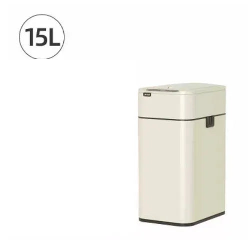 Stainless steel smart inductive trash can with square shape available in multiple sizes for kitchen and office