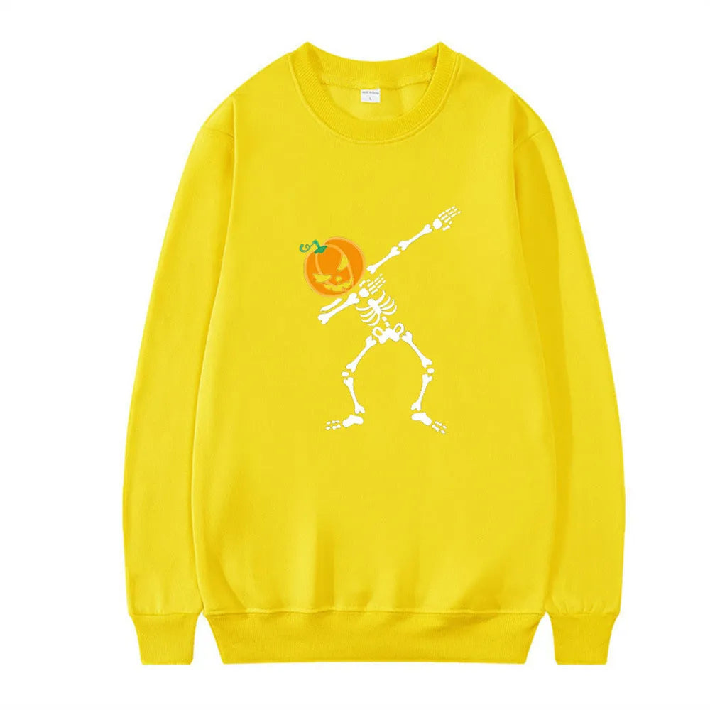 Women's printed cotton crew neck top with long sleeves in multiple colours