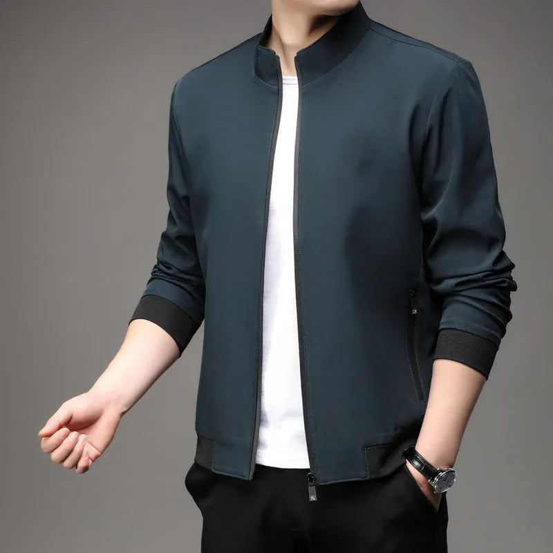 Korean style autumn jacket with loose lapel design in multiple colour options