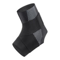 Black Lycra ankle support brace with fixed rehabilitation protection and anti-kick sports design