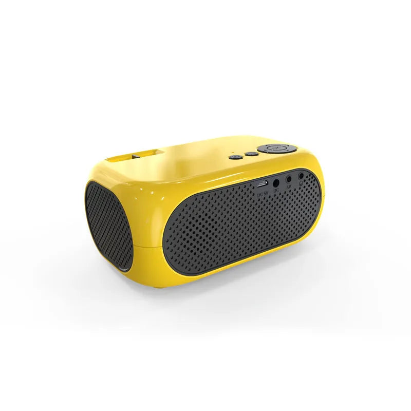 M24 micro mini portable LED projector in gold or white with power adapter and cables