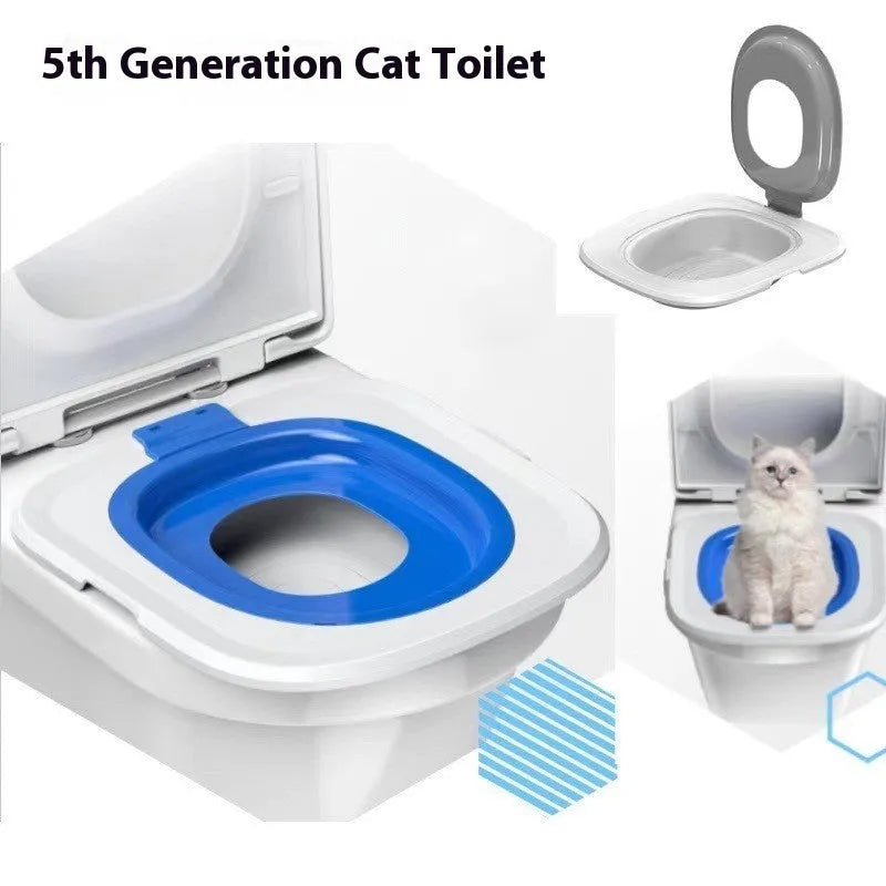 Fifth generation ABS plastic cat litter tray in grey, green, or blue colour.