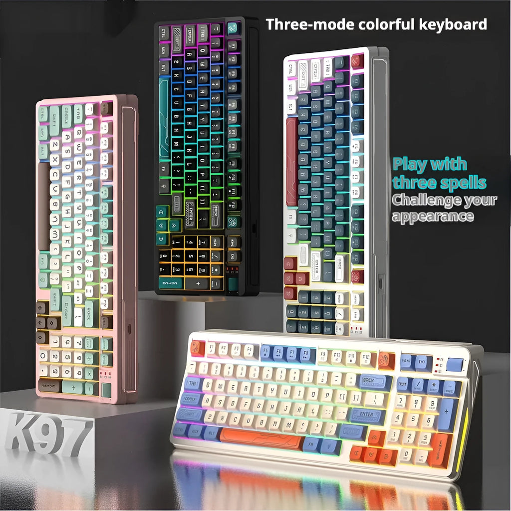 RGB luminous gaming keyboard with ABS plastic construction measuring 38.5cm wide