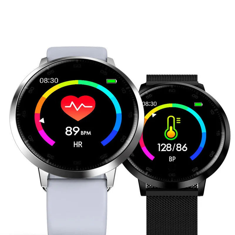 Ultra-thin waterproof smart health bracelet with 1.3-inch colour screen and silicone wristband